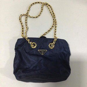 Authentic Vintage Prada Tessuto Catena Shoulder Bag Baltico